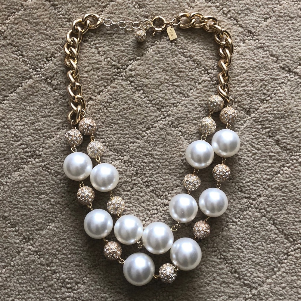 Lilly Pulitzer pearl & rhinestone necklace